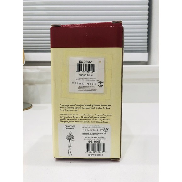 Krinkles Patience Brewster Partridge in a Pear Tree Ornament Dept 56 12 Days - Picture 9 of 9